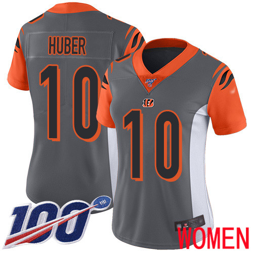 Cincinnati Bengals Limited Silver Women Kevin Huber Jersey NFL Footballl #10 100th Season Inverted Legend